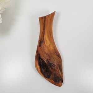 Vintage '96 Earth Gems Natural Wood Wall Pocket Vase- Boho- Rustic Cabin Organic